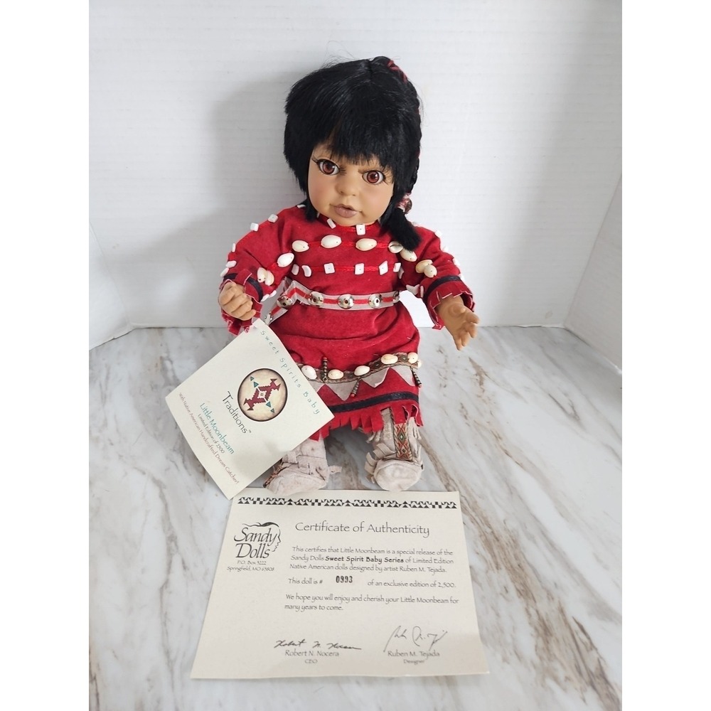Sandy Dolls Traditions Native American Doll Little Moonbeam Boxed COA No Dream